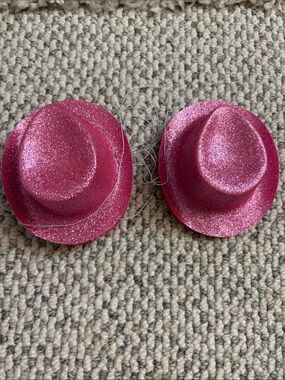 Pink Glitter Mini Cowboy Hats - Pack of 11